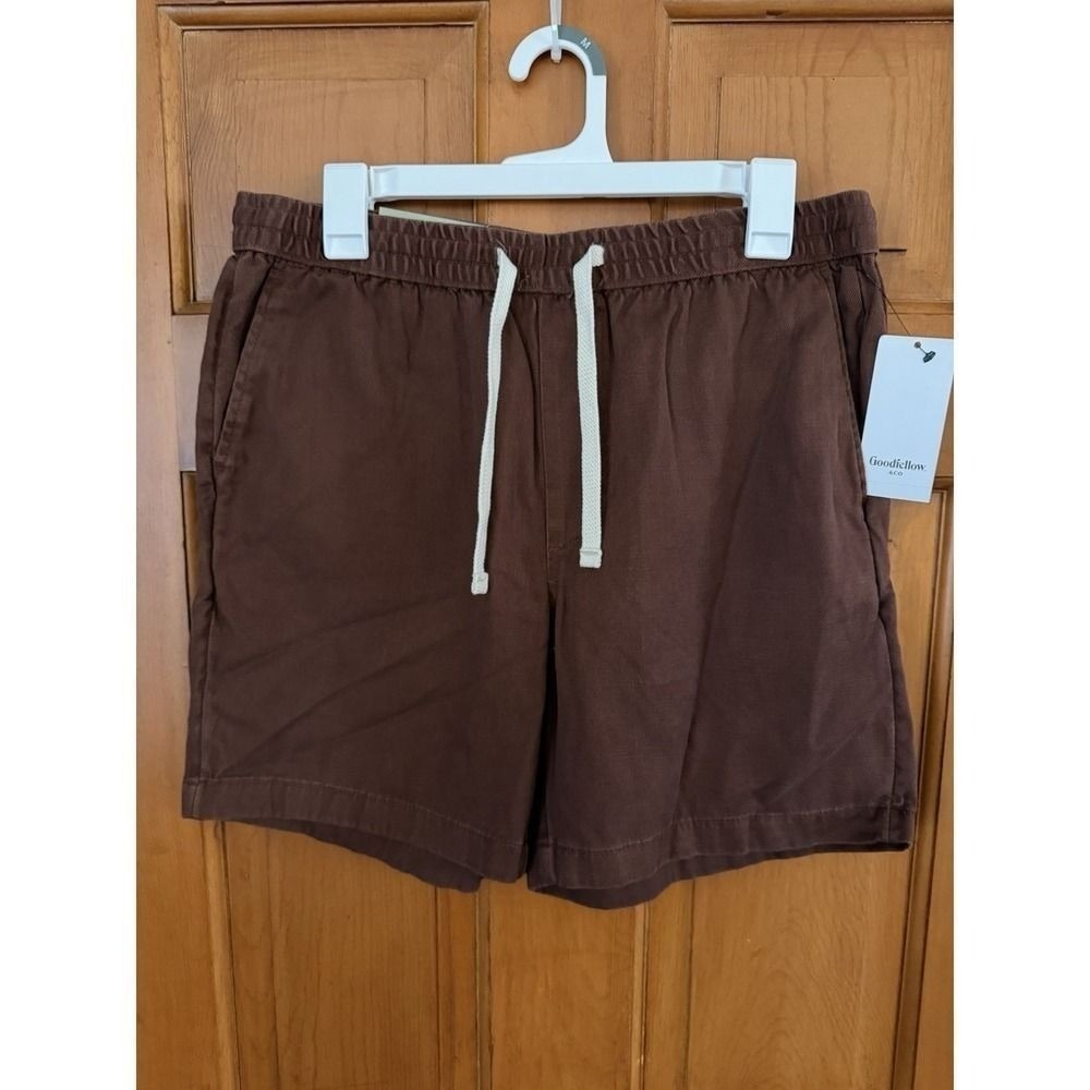 Goodfellow Men's The Vintage Pull-On Brown Shorts Size Medium 7" Inseam NWT